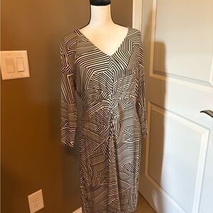 Manhattan Dress CAbi Black and White Striped Dress